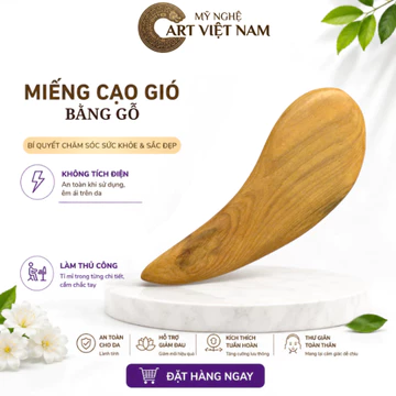 Miếng cạo gió massage bằng gỗ thơm, cây cạo gió giọt lệ dùng đánh gió Giải cảm | MỸ NGHỆ ART