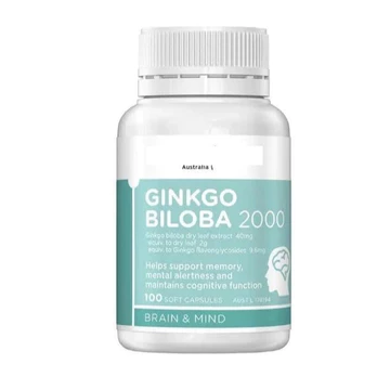 Viên uống bổ não HTC Ginkgo Biloba 2000 Úc 100 viên cải thiện trí nhớ, tăng tuần hoàn não