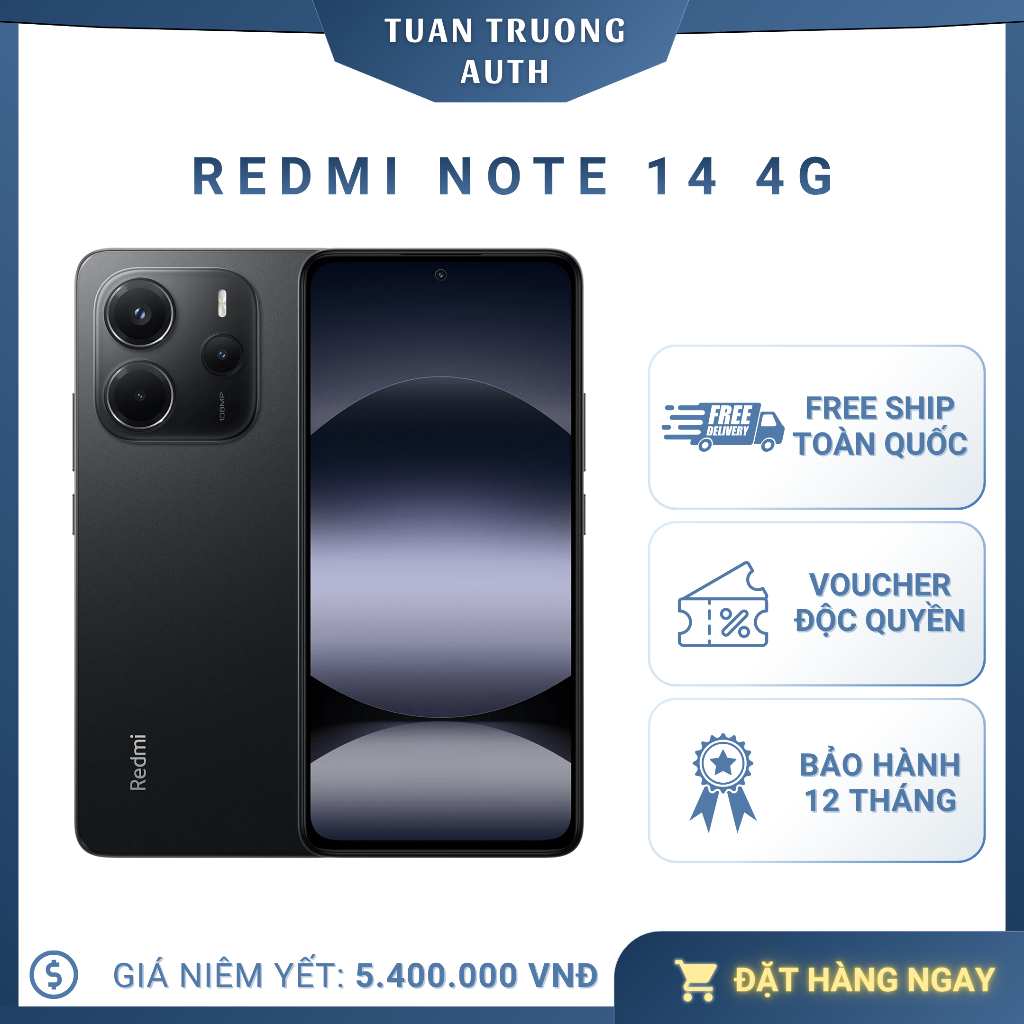 [x2] Điện Thoại Xiaomi Redmi Note 14 8/128GB