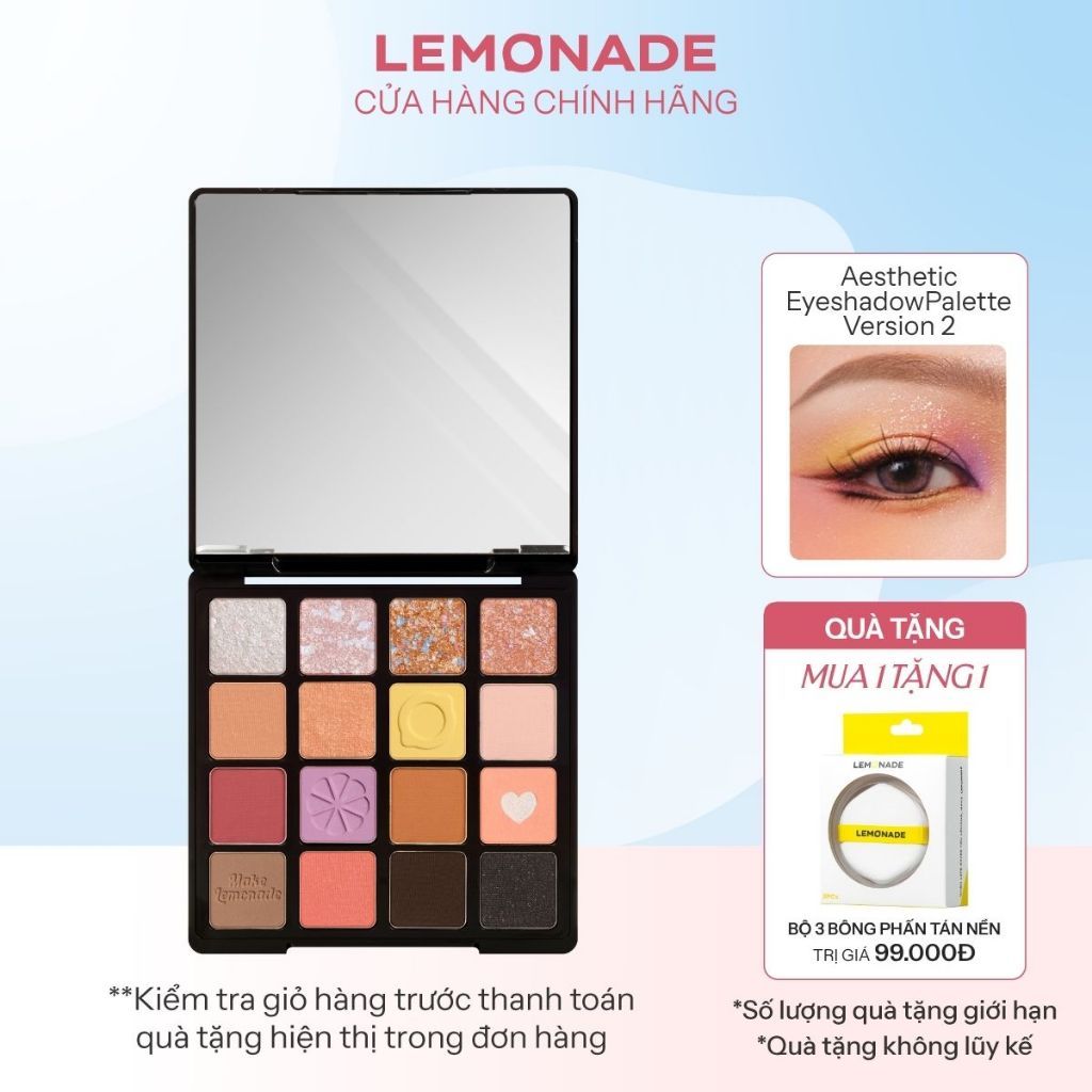 Bảng phấn mắt Lemonade Aesthetic eyeshadow palette - Version 2 20.8g