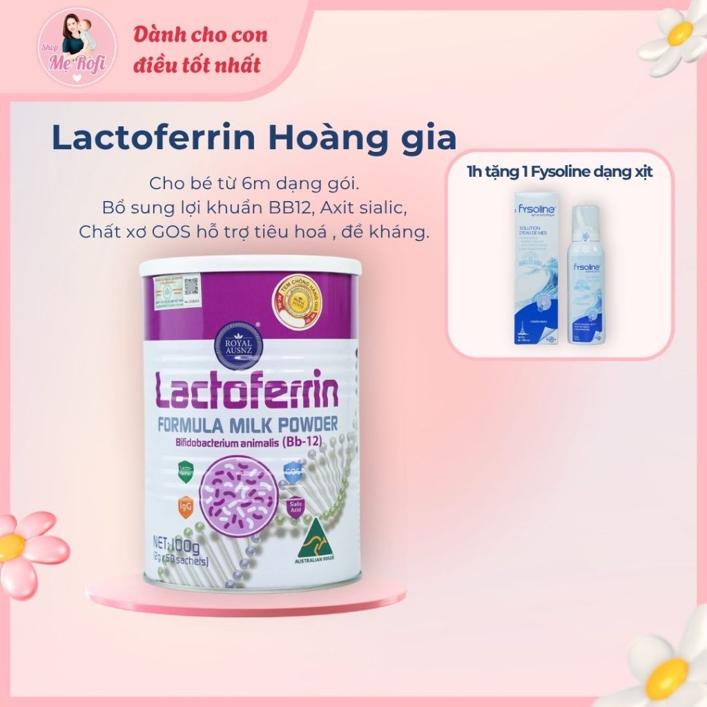 Lactoferrin Hồng Hoàng Gia Úc - Sữa non hỗ trợ tăng đề kháng, miễn dịch cho bé - Mẹ Rofi