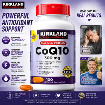 Viên uống hỗ trợ tim mạch CoQ10 300mg Kirkland 100 viên