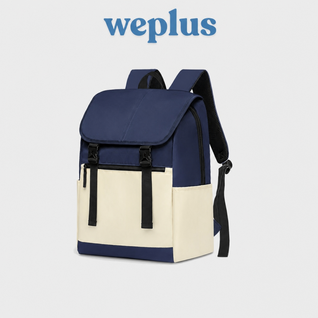 WEPLUS Balo Đựng Laptop Nam Vải Chống Nước 41x30x15cm Balo Du Lịch Nhiều Ngăn Siêu Nhẹ WPB1702