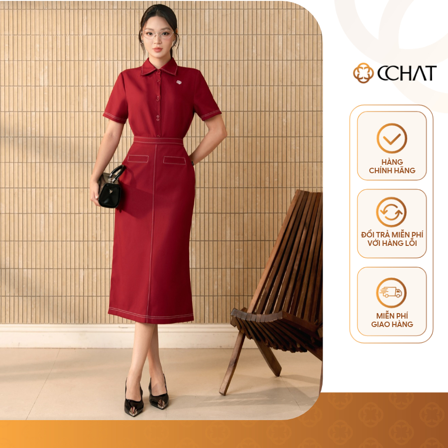 Set Đồ Nữ 𝐂𝐂𝐇𝐀𝐓 Dáng Suông Diễu Chỉ Poesia Chất Liệu Mango Cao Cấp 15BNE2014ST