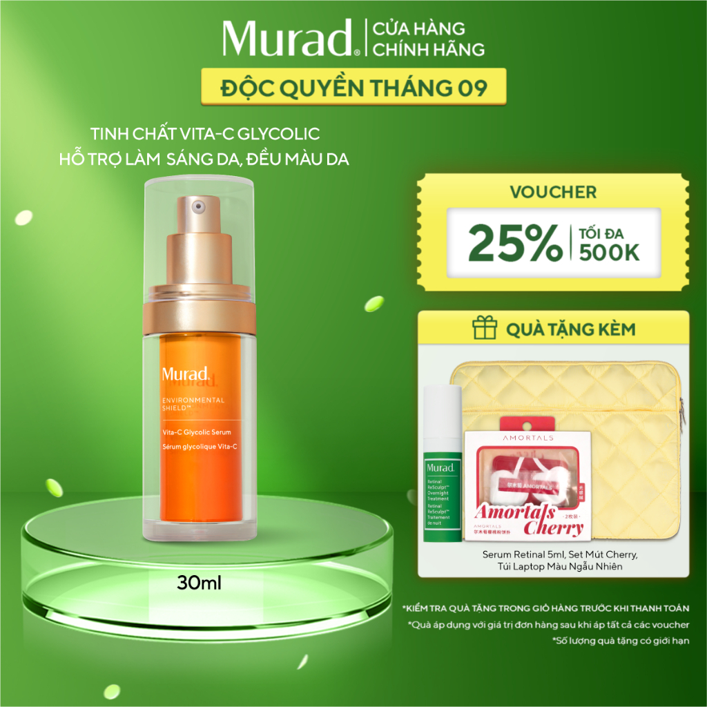 Tinh chất hỗ trợ sáng da, làm đều màu da Murad Vita-C Glycolic Serum 30ml