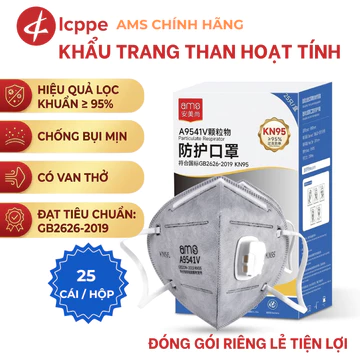 Khẩu trang than hoạt tính chống bụi mịn A9541/A9542, Khẩu Trang 5 Lớp Kháng Khuẩn Lọc bui siêu mịn tới 99%Chống Mùi