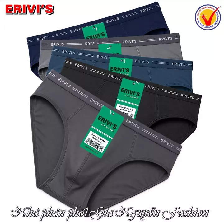 Bộ 5 Quần lót nam ERIVIS lưng nhỏ, chất liệu Thun lạnh bốn chiều. Hàng VN cao cấp