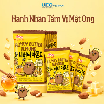Hạnh Nhân Vị Bơ Mật Ong Hàn Quốc 30g – Hạt Rang Tẩm Gia Vị