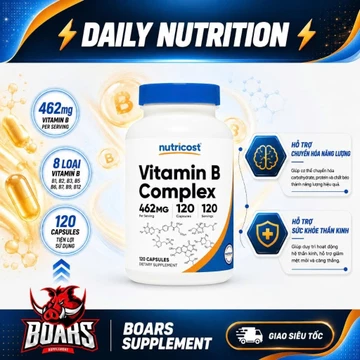 Nutricost Vitamin B Complex - Bổ Sung Vitamin B Tổng Hợp