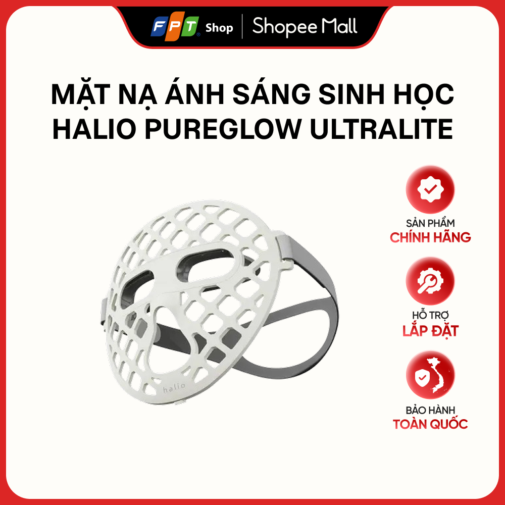 Mặt nạ ánh sáng sinh học Halio PureGlow Ultralite Silicone LED