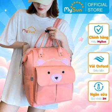 Balo bỉm sữa cho mẹ và bé đựng đồ bỉm sữa tã hình MySun Teddy