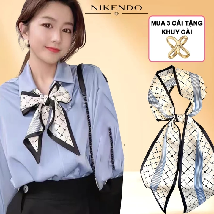 Khăn Quàng Cổ Dài 2 Đầu Vát Chéo - Phụ Kiện Thời Trang Nữ Tinh Tế Đa Năng KL6