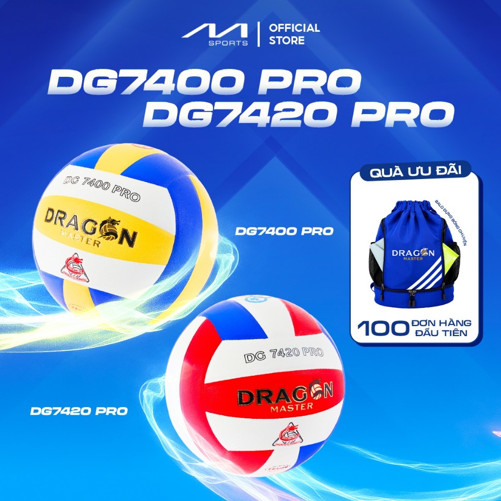 [Tiêu Chuẩn Bóng Chuyền Việt] Bóng Chuyền Dragon Master DG7400 Pro & DG7420 Pro – Da Nhật PU Microfiber Cao Cấp, Ship HT