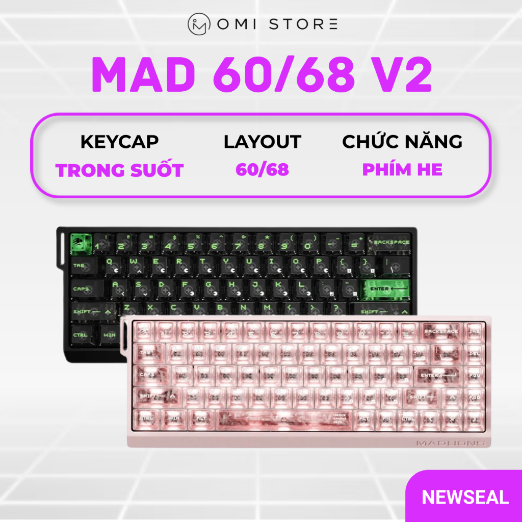 Bàn Phím Cơ Gaming MadLion Mad 60/68 V2 - Phím Rappid Trigger - 8000HZ - BH12T | BigBuy360 - bigbuy360.vn