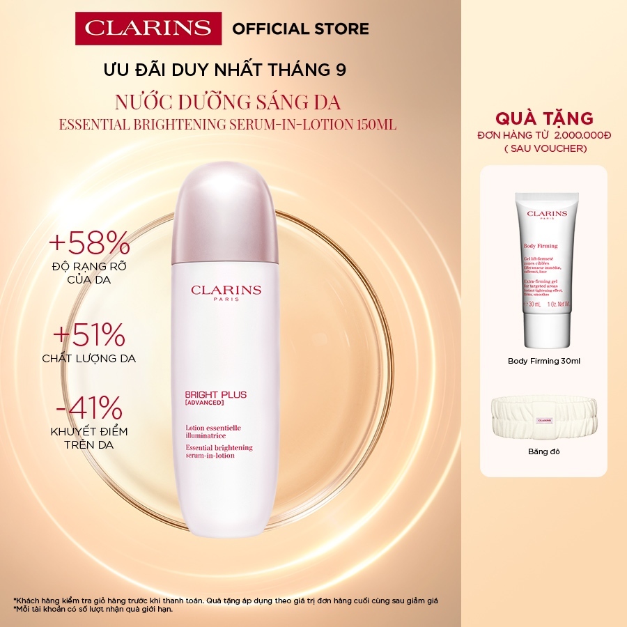 Tinh Chất Sáng Da Clarins Bright Plus [Advanced] Essential Brightening Serum-In-Lotion 150ml