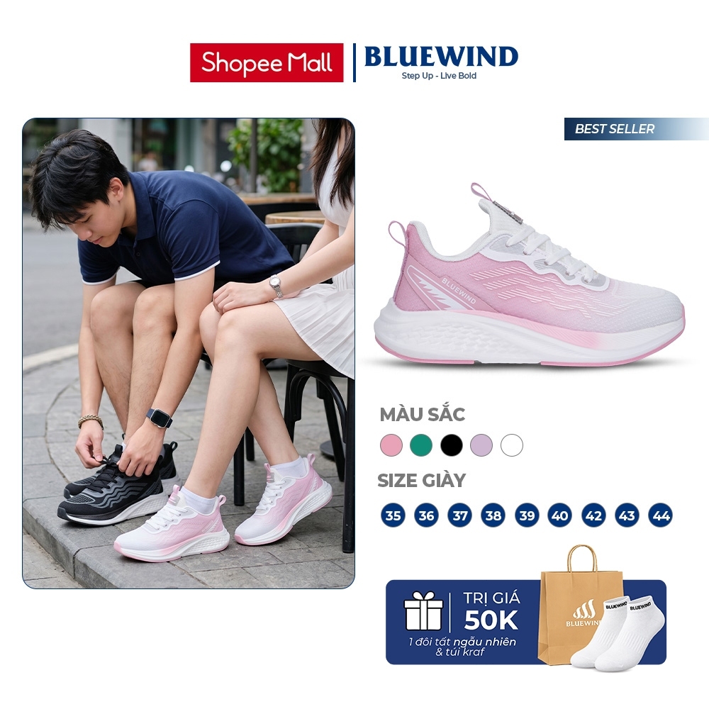 [TĂNG SIZE] Giày Thể Thao Nam Nữ Bluewind Vải Lưới Thoáng Khí Phong Cách Hàn Quốc, Êm Chân 68386