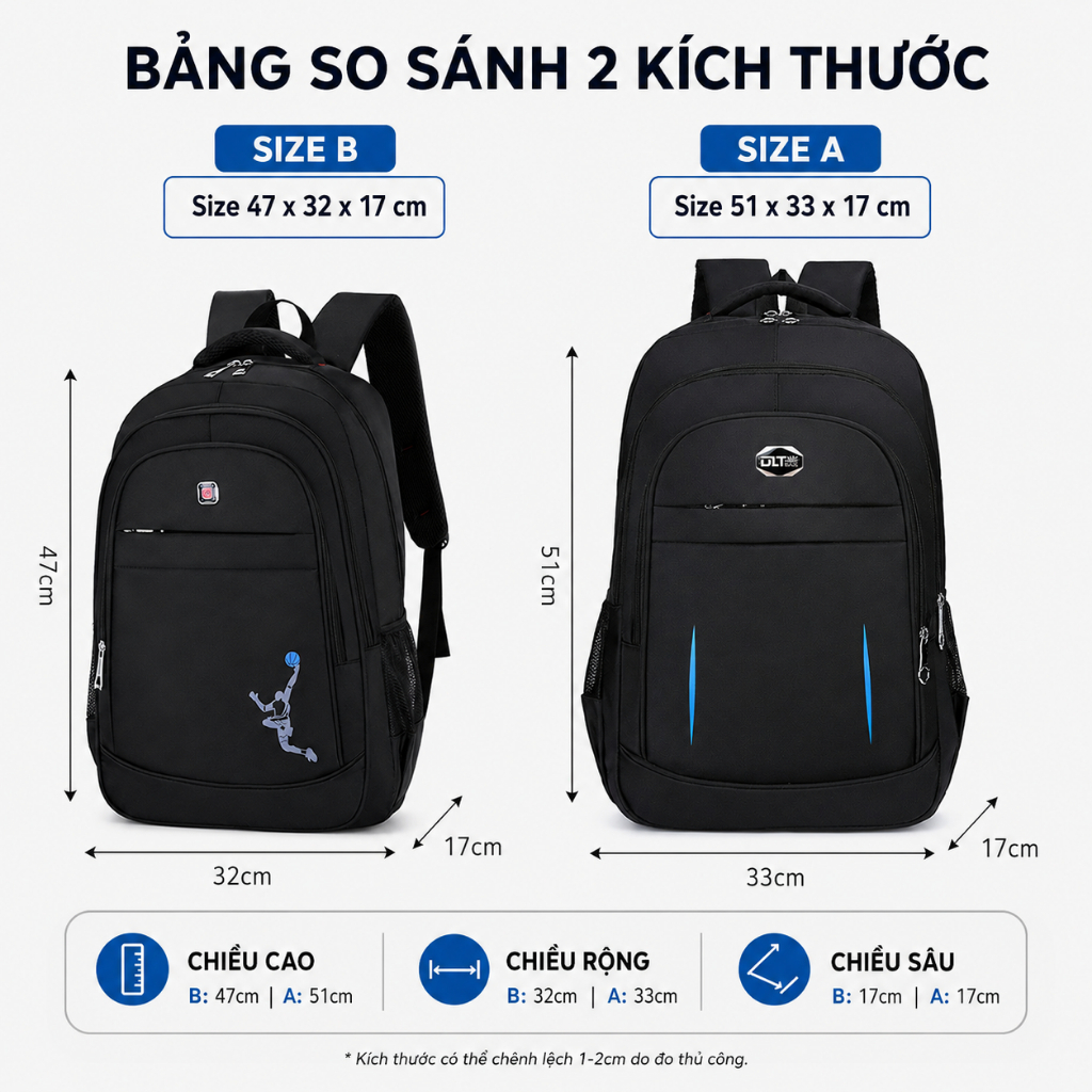 Balo du lịch cỡ lớn, nhiều ngăn, dày dặn, balo đựng laptop, đựng đồ rộng rãi - BALO- | BigBuy360 - bigbuy360.vn