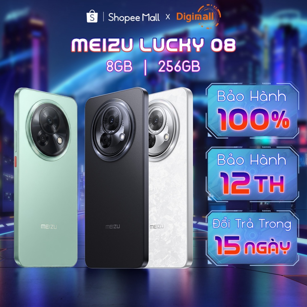 Điện Thoại Meizu Lucky 08 12/256GB Snapdragon 7s Gen 2 Màn Hình LTPO Amoled 6.78" 144Hz Pin 6000mAh
