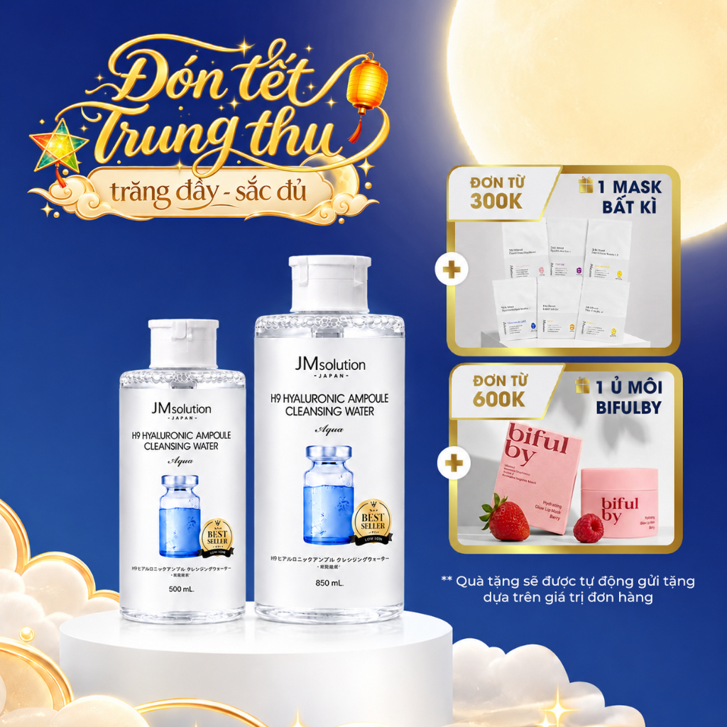 [JMsolution x KOC] Nước Tẩy Trang  H9 Hyaluronic Acid 500ml/850ml–Dịu Nhẹ Cho Mọi Loại Da.