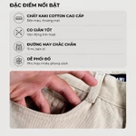 Quần short nam MONO KAKI BAMI HOME BM, chất kaki cotton ít nhăn, form trên gối dễ phối đồ QK16 — ảnh 6