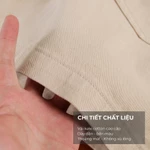 Quần short nam MONO KAKI BAMI HOME BM, chất kaki cotton ít nhăn, form trên gối dễ phối đồ QK16 — ảnh 3