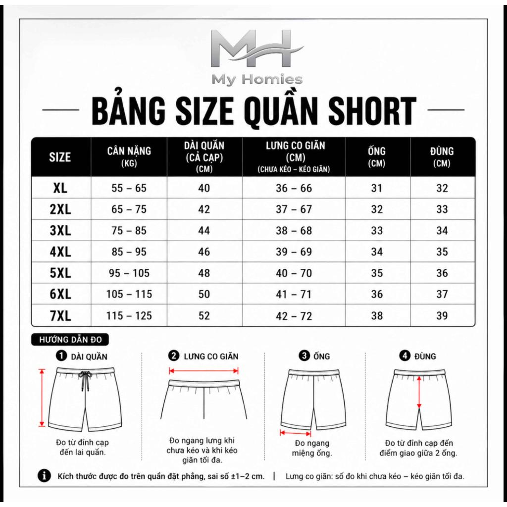 Quần short thể thao Bigsize nam ( 50-125kg ) chất thun lạnh cao cấp - MY HOMIES | BigBuy360 - bigbuy360.vn