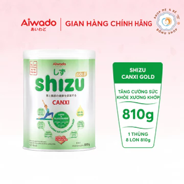 Sữa bột Aiwado Shizu Canxi Gold 810 gram - Tăng cường sức khoẻ xương khớp cho người trưởng thành, trung và cao tuổi