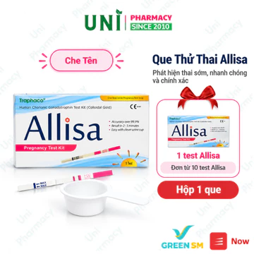 Que Thử thai phát hiện thai sớm ALLISA test Thử Thai Nhanh Hàng Chính Hãng Traphaco Giá Tốt Nhất