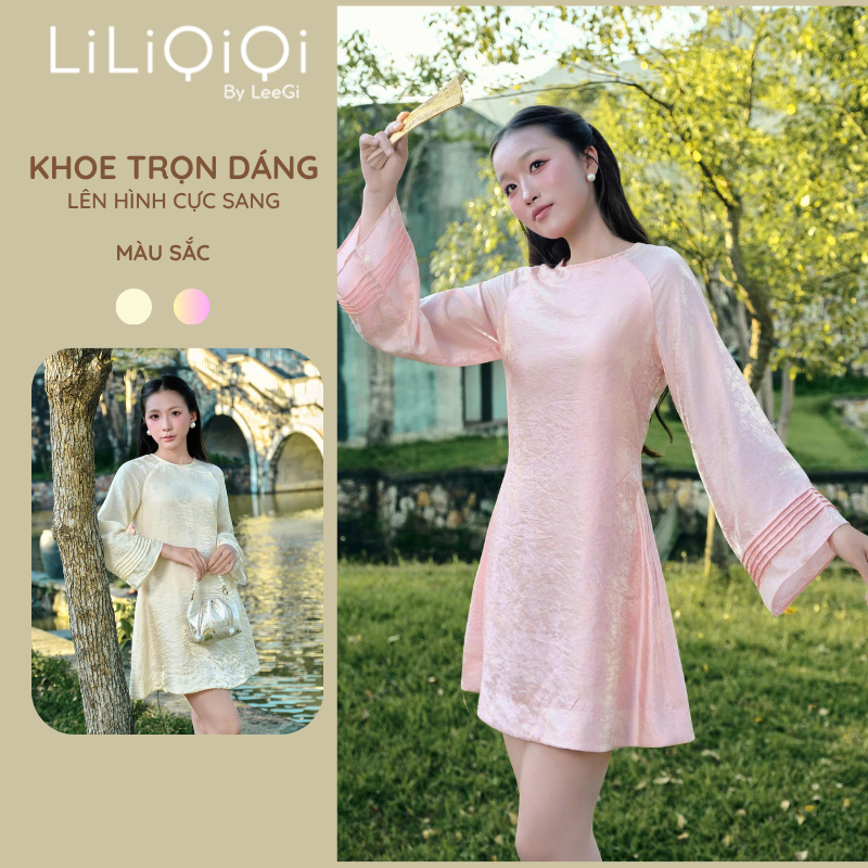 Váy Nữ Sang Chảnh Dáng Ngắn Với Chất Liệu Lụa Mềm Mại LiLiQiQi By LeeGi - VN04