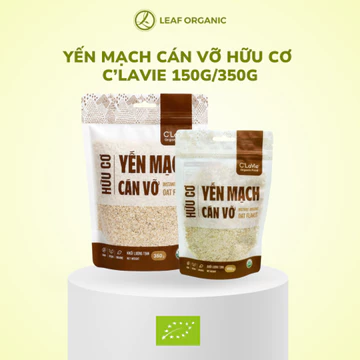 [Mẫu mới] Yến mạch cán vỡ hữu cơ C'Lavie - Yến mạch ăn liền, dùng làm bánh, nấu cháo