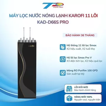 Máy Lọc Nước Nóng Lạnh Karofi 11 Lõi 2Vòi KAD-D66S Pro Chuẩn Nước Sạch Giá Tốt Tại Kho Chính Hãng