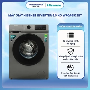 Máy giặt Hisense Inverter 8.5 kg WFQP8523BT - Bảo hành 36 tháng
