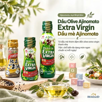 Combo Dầu Olive Extra Virgin & Dầu Mè Ajinomoto JOYL Nhật Bản, Dầu Nấu Ăn Cho Bếp Healthy