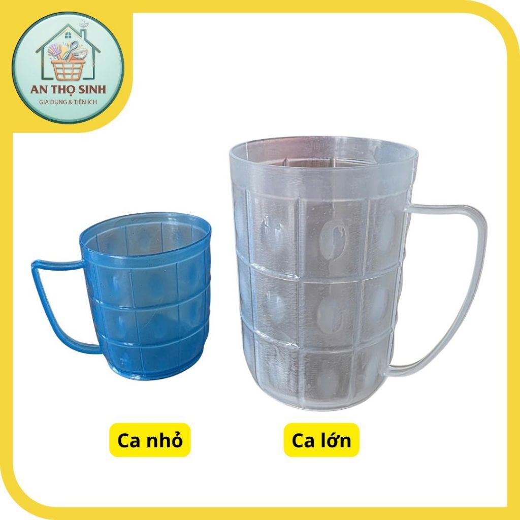 [Lố 10 cái] Ca nhựa dẻo có quai cầm nhiều màu