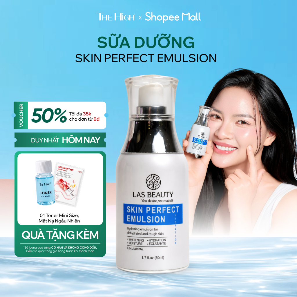 [CÓ QUÀ] Sữa Dưỡng The High Skin Perfect Rong Nho 50g - Cấp Ẩm, Dưỡng Sáng, Tăng Đàn Hồi Ngày Đêm