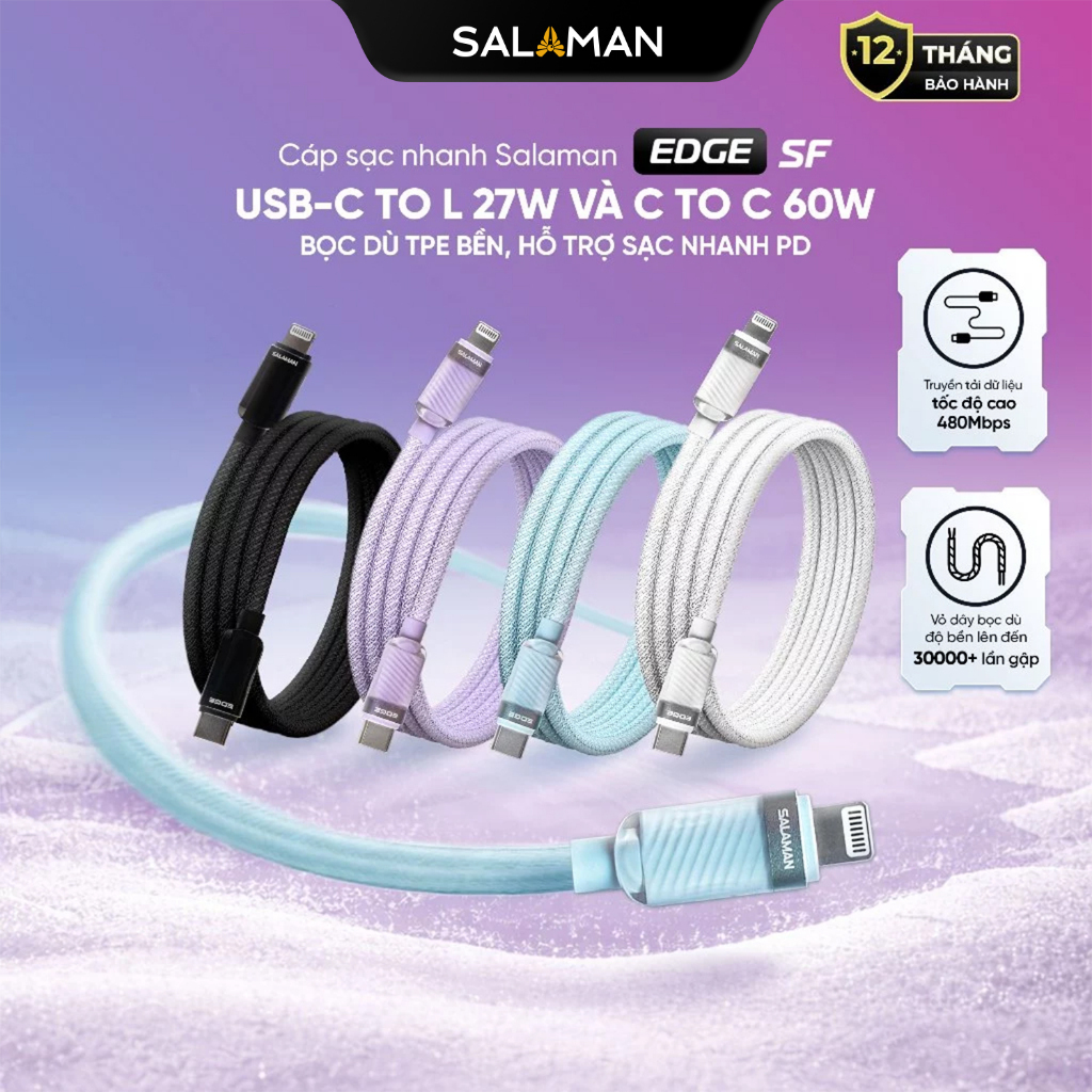 Sạc dự phòng Salaman Lensmate 10000mAh PD 22.5W, Sạc ko dây, Tích hợp 2 dây TypeC + IP, BH12 tháng – ảnh mô tả chi tiết 3