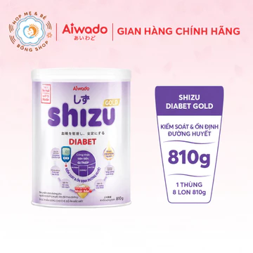 Sữa bột Aiwado Shizu Diabet Gold 810 gram - Kiểm soát và ổn định đường huyết cho người trưởng thành, trung và cao tuổi