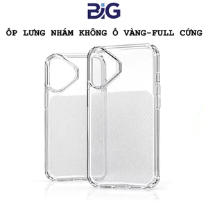 Ốp lưng Big chính hãng Không Ố Vàng- Mặt Lưng Nhám điểm xuyết chấm li ti chống trơn trượt, khoe trọn màu máy từ 12-18PRM