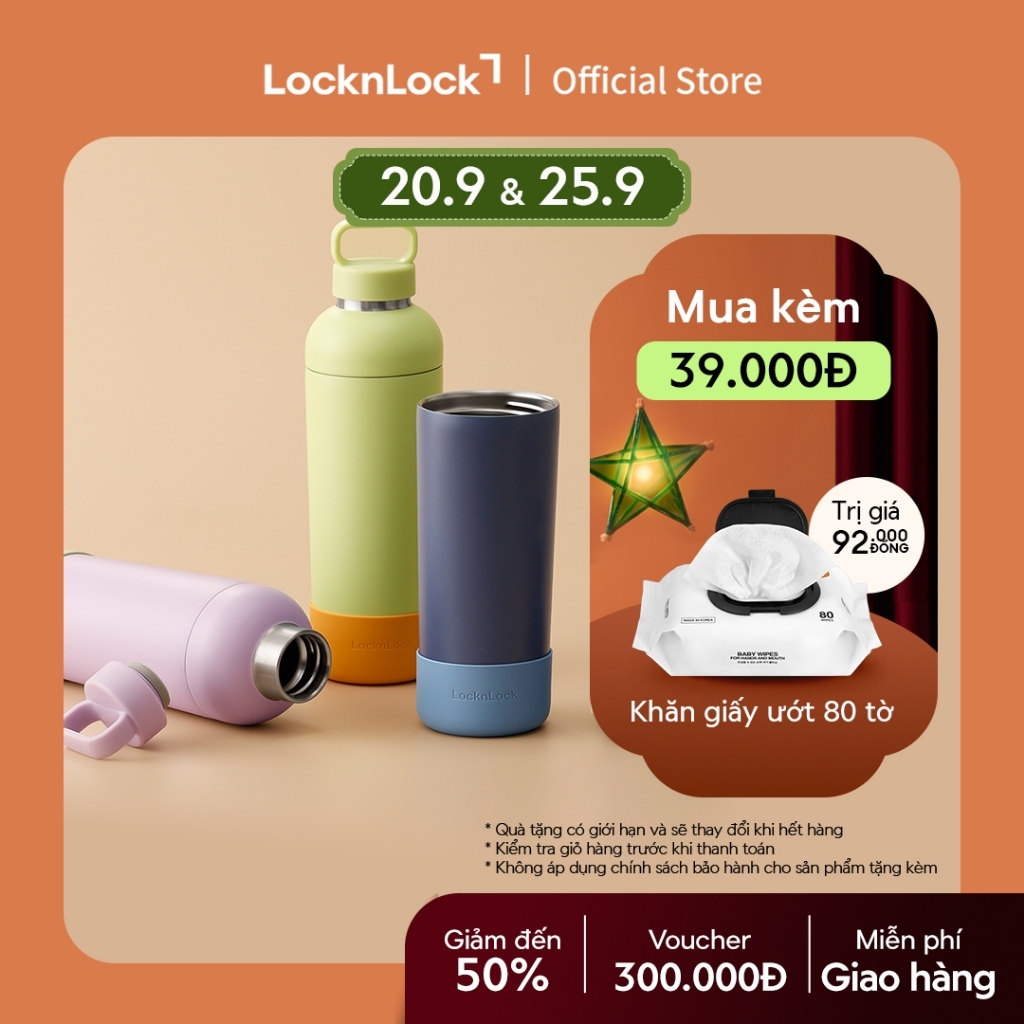 Bình giữ lạnh (KHÔNG GIỮ NƯỚC NÓNG) LocknLock Balance Fit Tumbler LHC4400 dung tích 700ml bằng thép không gỉ - 3 Màu | BigBuy360 - bigbuy360.vn