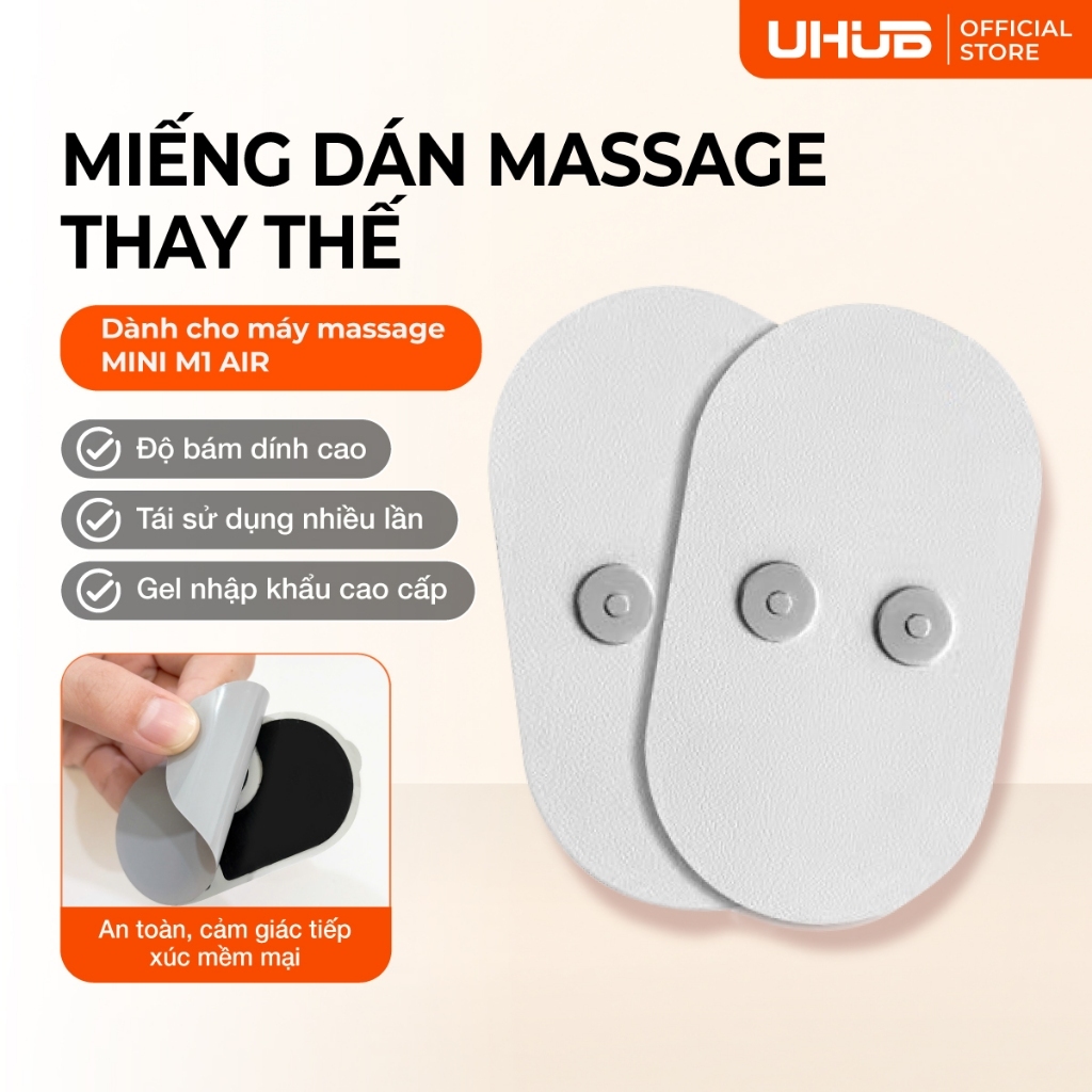 [CHƯA GỒM BỘ MÁY] Phụ Kiện Máy Massage UHUB M1- Miếng Dán Thay Thế - Chất liệu gel cao cấp Bám dính tốt Dùng nhiều lần