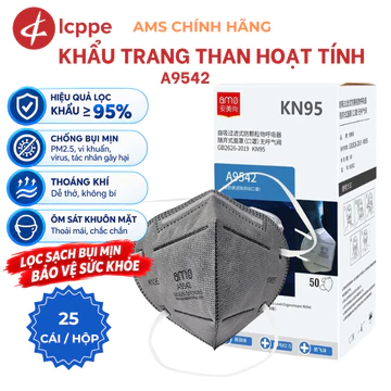 ComBo 50 Khẩu Trang Than Hoạt Tính Chống Bụi Mịn, Khẩu Trang 5 Lớp Kháng khuẩn, bảo vệ hô hấp A9541/A9542
