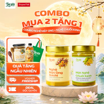 [Combo Nghệ Sachi + Mật Nghệ] Lạc Yên Foods - Nghệ Mật Ong Sachi và Mật Nghệ Chuối Xanh Quà Tặng
