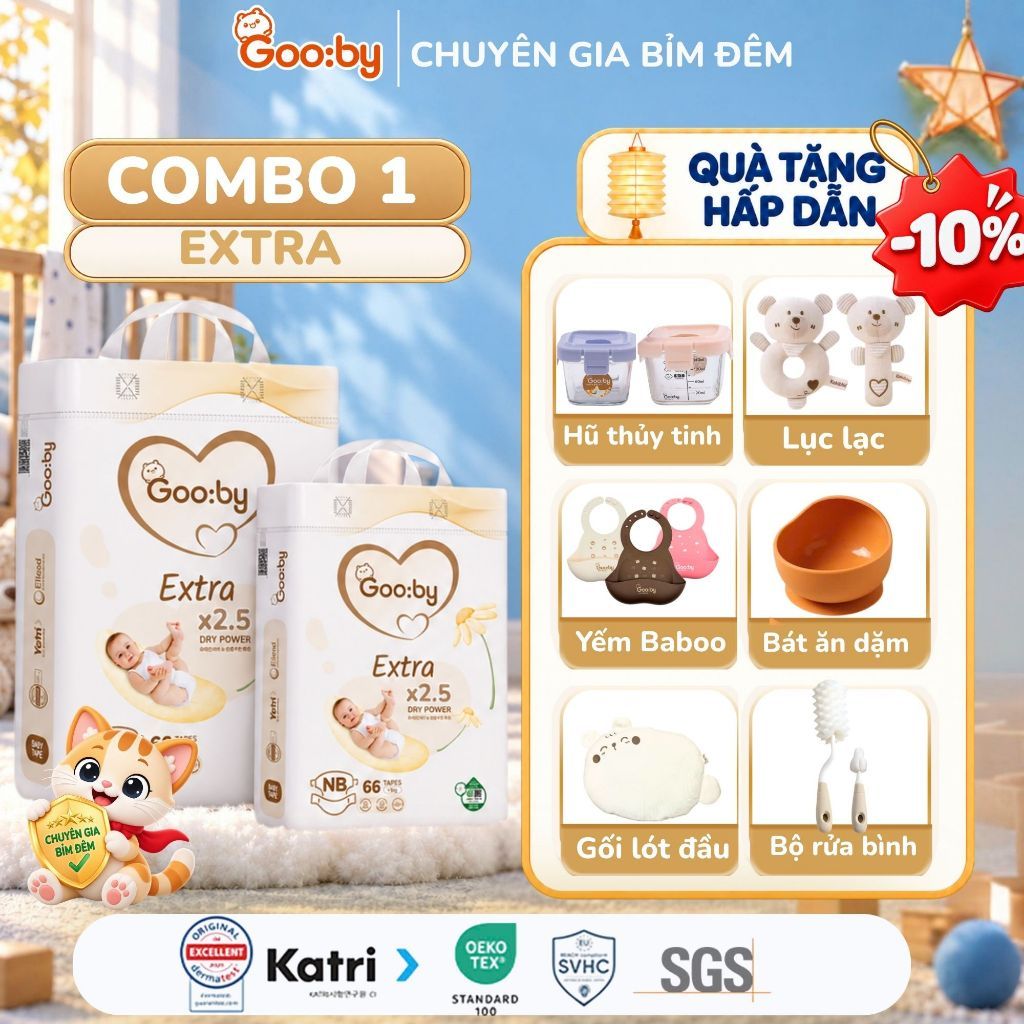 Tã/bỉm quần Gooby mềm mại, an toàn, siêu thấm hút size M/L/XL/XXL cho bé từ 9kg - 20kg
