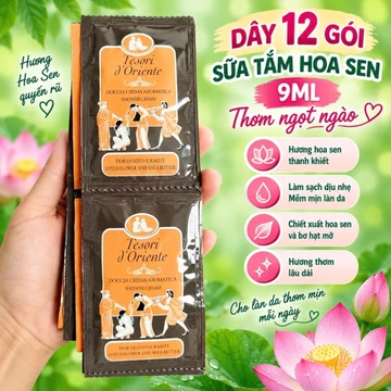 Sữa Tắm TESORI 12 gói Siêu Thơm Sữa Tắm Xích Gói Sữa Tắm Nước Hoa 9ml Tiện Lợi Thơm Cả Ngày SONA
