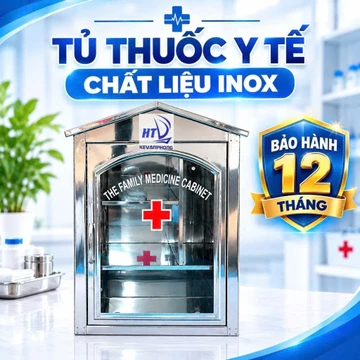 Tủ Thuốc Y Tế Gia Đình Chất Liệu Inox - Bảo Hành 12 Tháng