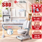 Bộ bàn học cho bé Sakawin S80, Bàn học chống gù Nâng hạ chiều cao bằng tay quay Chất liệu cao cấp. — ảnh 1