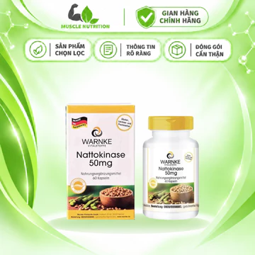 [HÀNG CTY] Warnke Nattokinase 50mg 60 Viên – Enzyme Nattokinase 2000 FU, Thực Phẩm Bổ Sung Đức