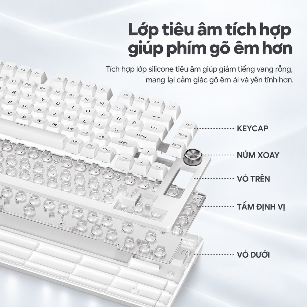 Bàn Phím Màng FURYCUBE IP75 Có Dây – RGB, Keycap PBT, Có Núm Xoay, Gaming & Văn Phòng, Win/macOS | BigBuy360 - bigbuy360.vn