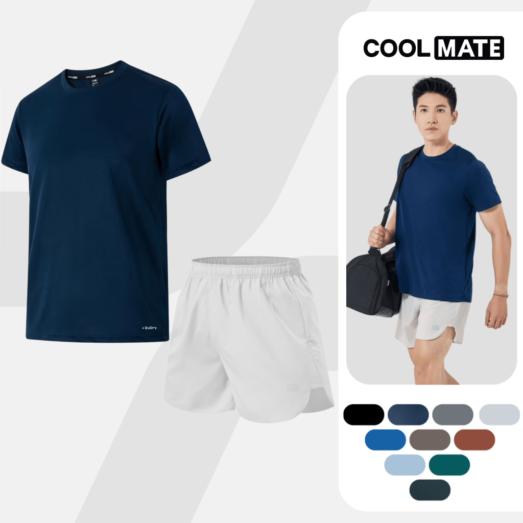 Set đồ tập nam Coolmate Basics (áo + quần short)