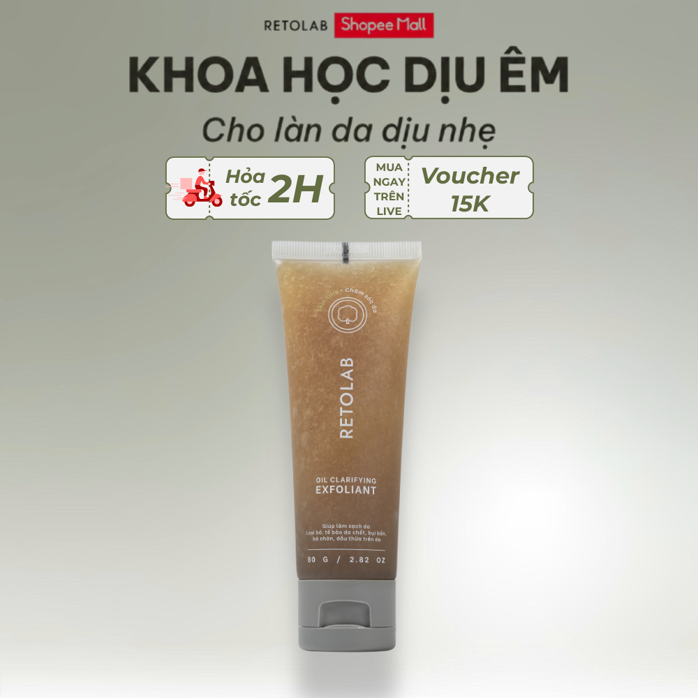 Tẩy Tế Bào Chết Da Mặt Retolab Exfoliant 80g - Làm Sạch Da, Loại Bỏ Tế Bào Chết, Bã Nhờn